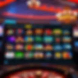 Overview of an online casino interface showcasing various game options