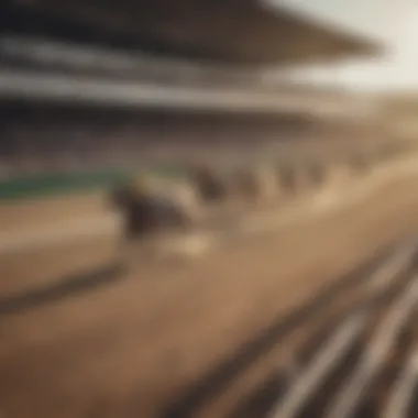 A serene racetrack scene with spectators