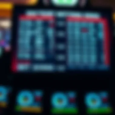 Betting Odds Analysis Analysis of betting odds displayed on a digital screen