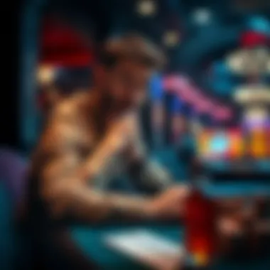 A player contemplating their strategy in Casino War