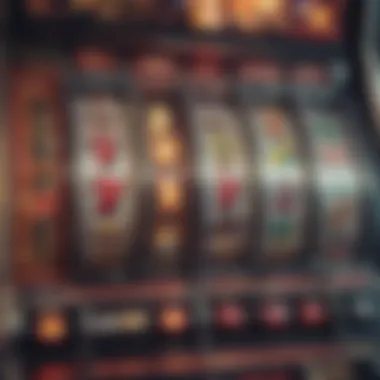 Close-up of an online slot machine interface