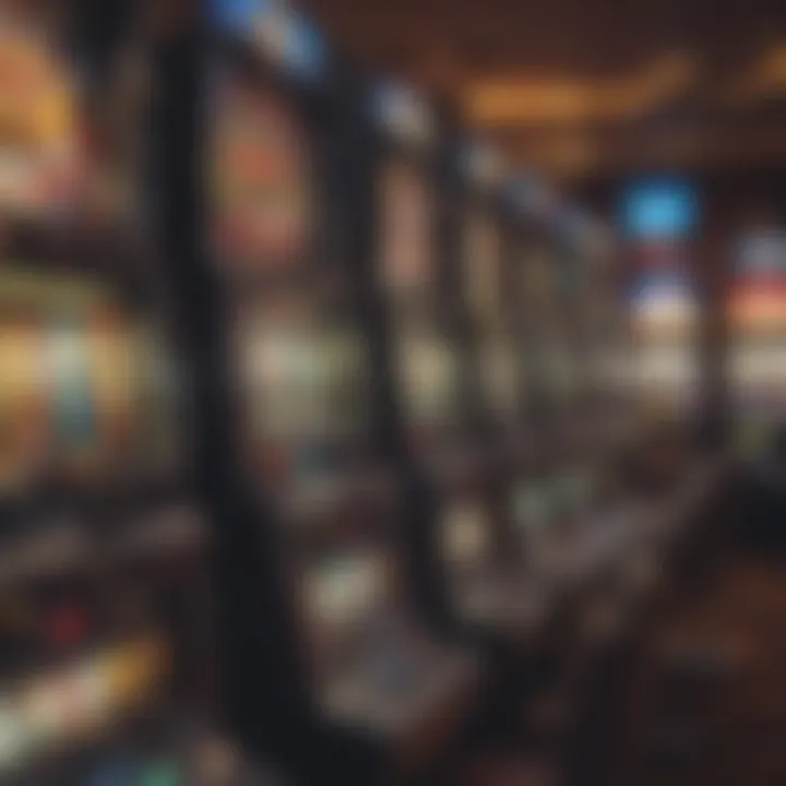 Slot machines in the gaming area