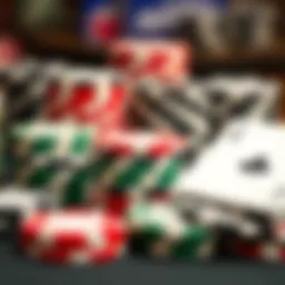 Essential poker chips in a Texas Hold'em kit
