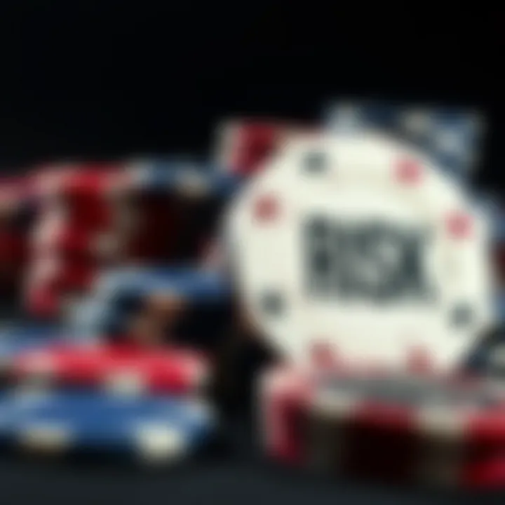 A compilation of poker chips signifying strategy and risk