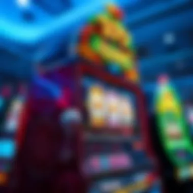 Intricate design of an American slot machine