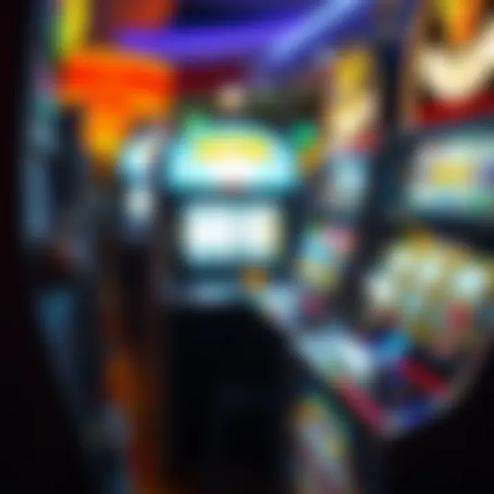 Visual representation of slot machine mechanics