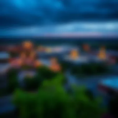 Scenic view of Dubuque's landscape highlighting the casinos