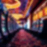 Vibrant gaming floor at a Dubuque casino with slot machines