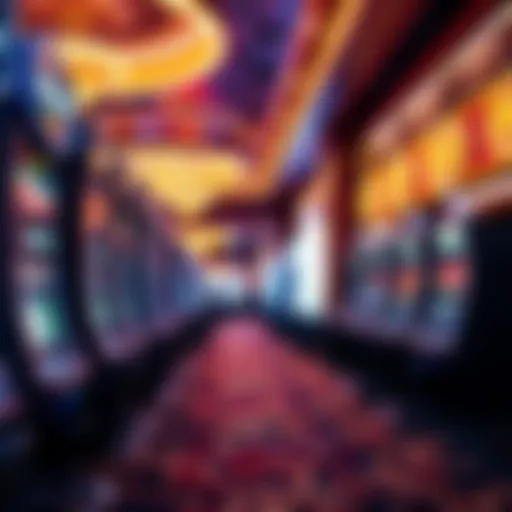 Vibrant gaming floor at a Dubuque casino with slot machines