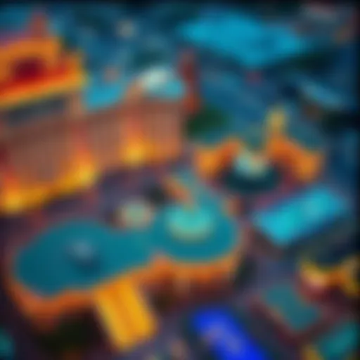 Aerial view of a prominent casino complex showcasing its grand architecture