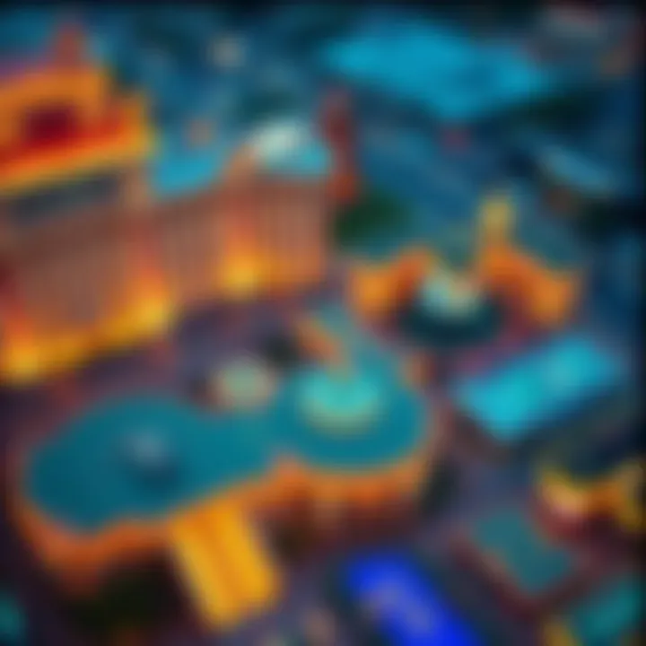 Aerial view of a prominent casino complex showcasing its grand architecture