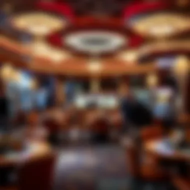 A serene lounge area within a casino, highlighting the ambiance and social aspects of gambling