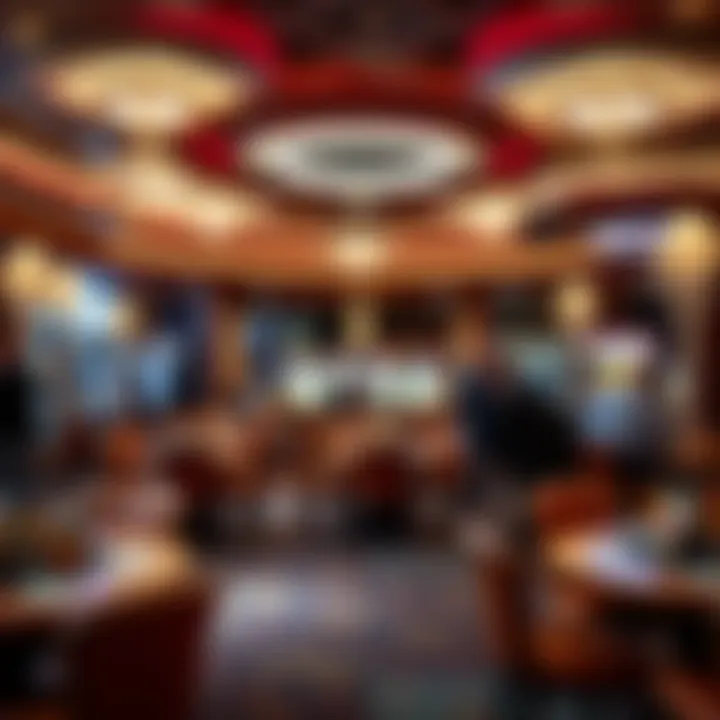 A serene lounge area within a casino, highlighting the ambiance and social aspects of gambling