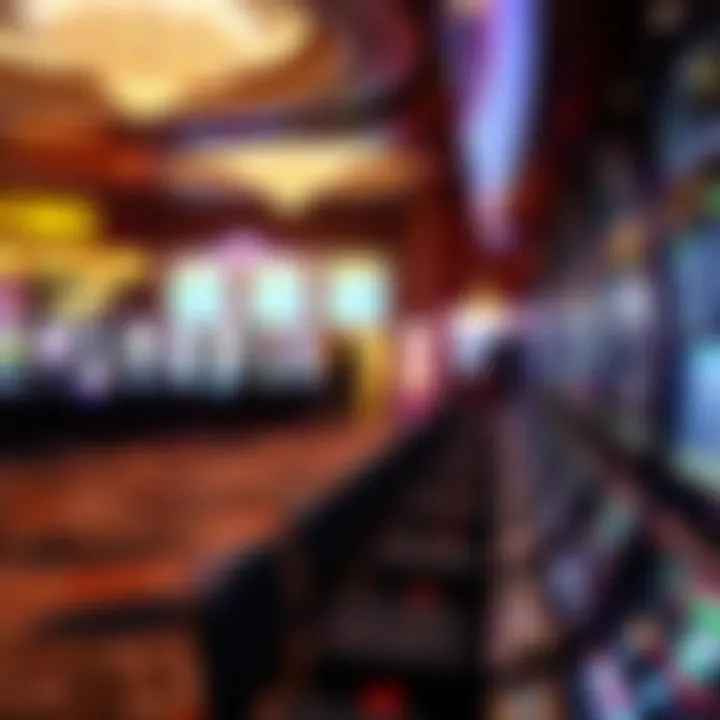 Technological advancements in casinos, featuring digital displays and interactive gaming systems