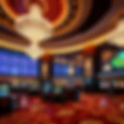 Luxurious casino hotel lobby with opulent décor