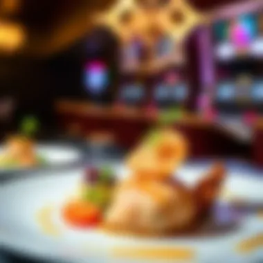 Artistic Culinary Presentation at Winstar Casino A beautifully plated dish with artistic presentation
