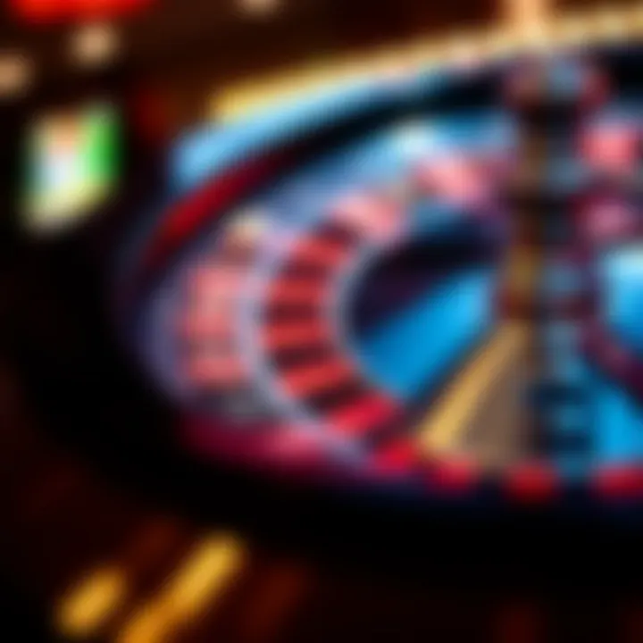 A virtual roulette wheel spinning with excitement.