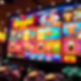 A captivating view of a vibrant online casino interface showcasing various free spin games