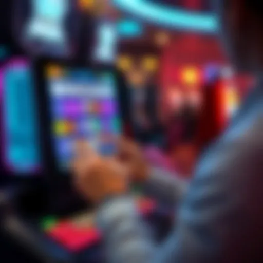 User interacting with the Hexa Keno app interface