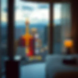 Luxurious hotel balcony with stunning Las Vegas Strip view