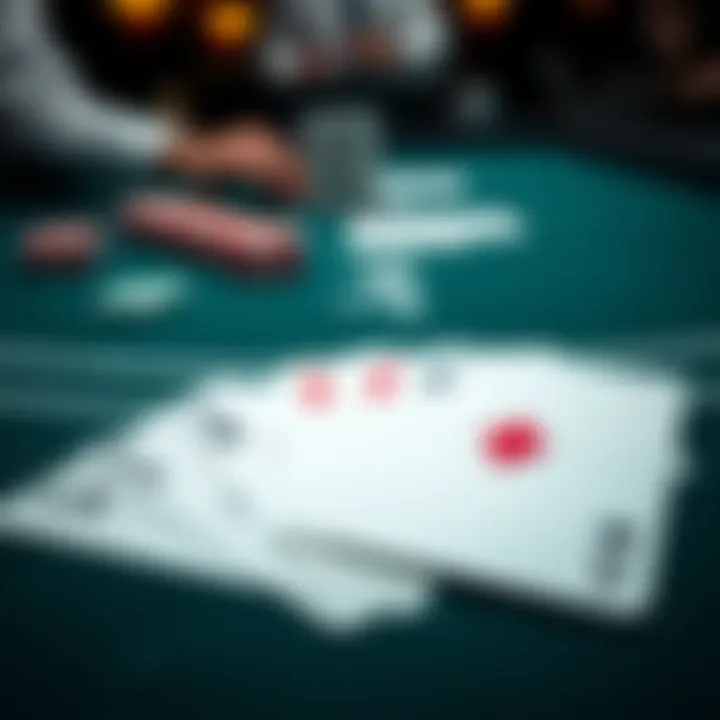 The Essence of Blackjack Cards A close-up of playing cards on a blackjack table