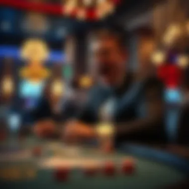 The Thrill of Winning in Blackjack A player celebrating a win at a blackjack table