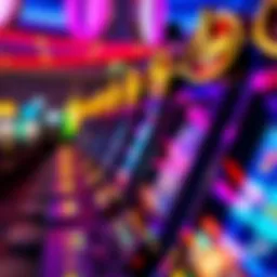 Vibrant slot machine display