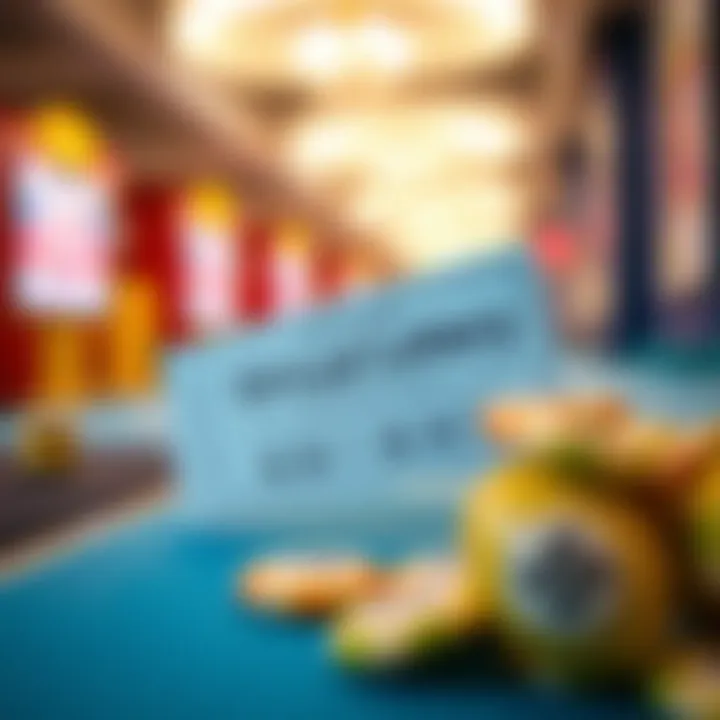 Virtual lottery ticket with digital design