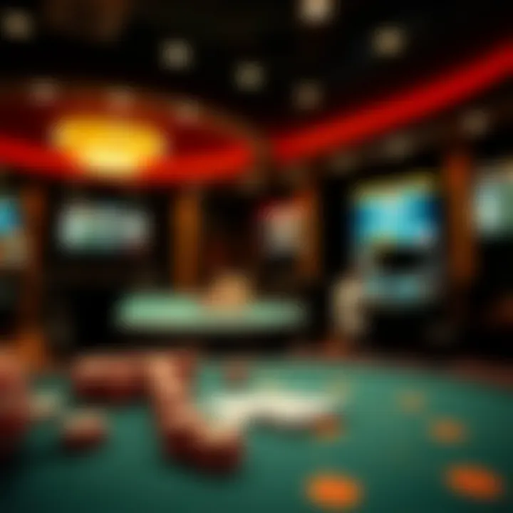 Visual representation of an online poker lobby interface