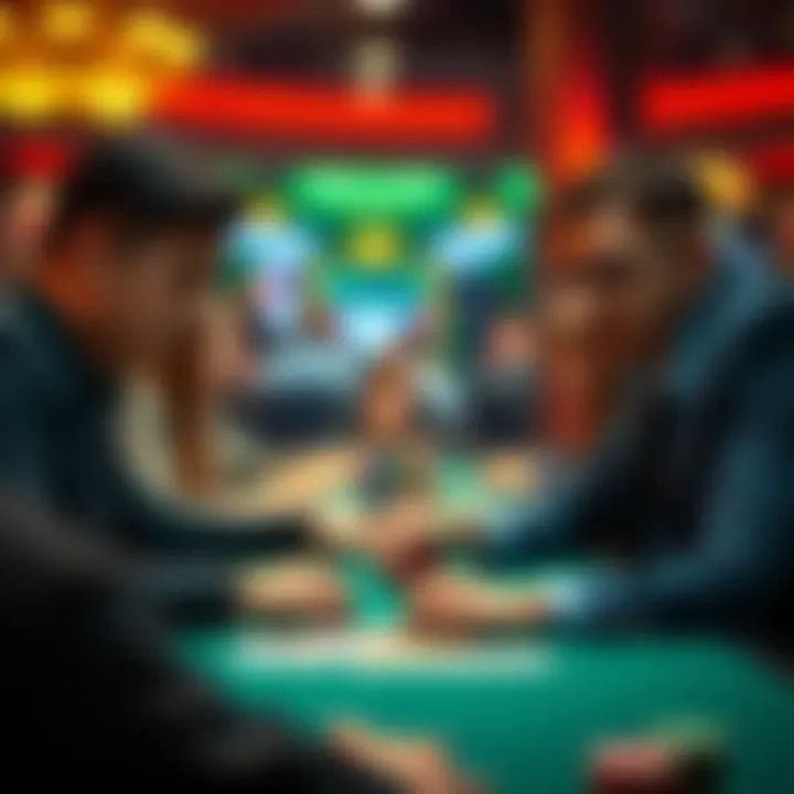 Psychological aspects of online poker illustrated with thoughtful expressions