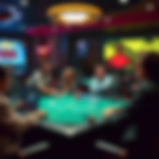 Engaging in Online Poker Virtual poker table with players engaged in play money game