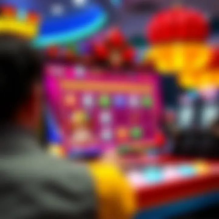 Dynamic Online Bingo Gameplay Experience An engaging online bingo game interface featuring vibrant graphics and interactive elements