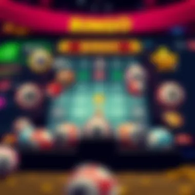 Strategic gameplay elements in an online bingo game, illustrating various winning patterns and options.