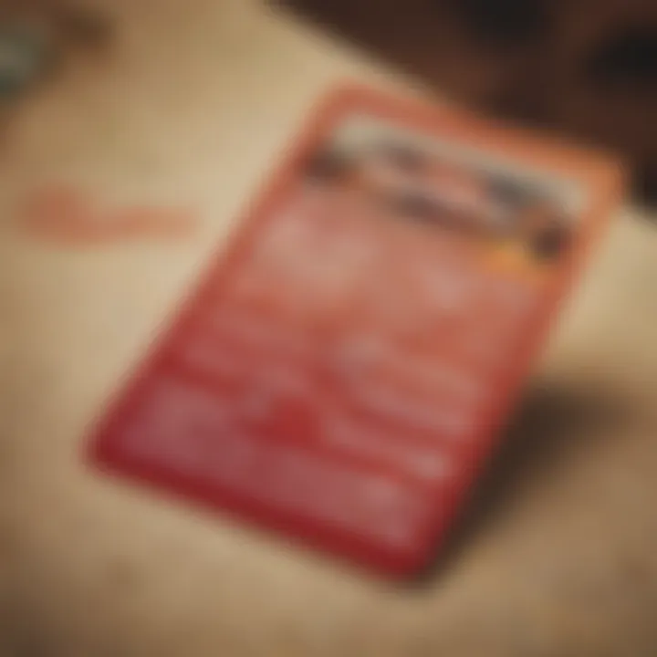 Close-up of a loyalty card with rewards highlighted