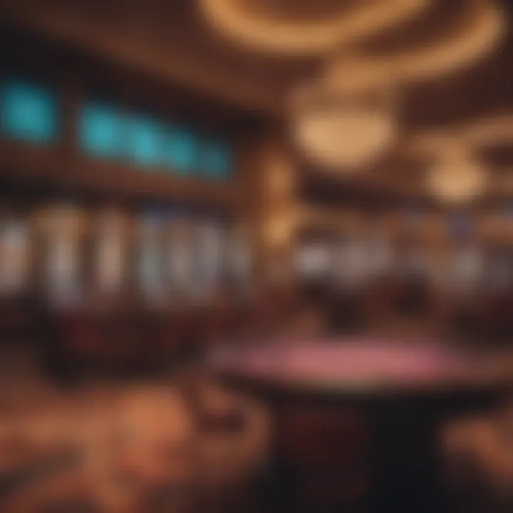 Luxurious casino environment showcasing vibrant gaming options