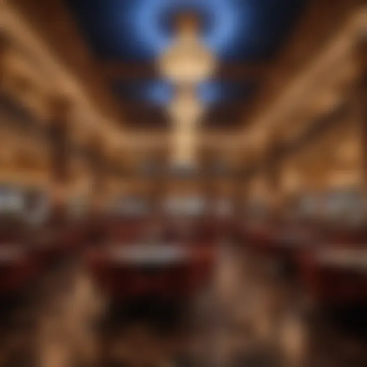 Luxurious interior of Resort World casino