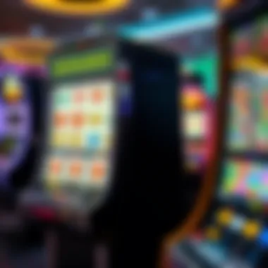 A graphic showcasing the business model of slot machine apps, with charts and growth indicators