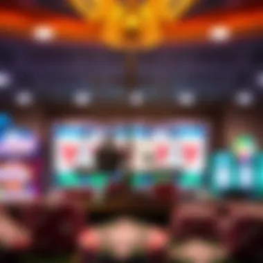 A conceptual illustration depicting responsible gaming practices with a balance scale and gaming symbols