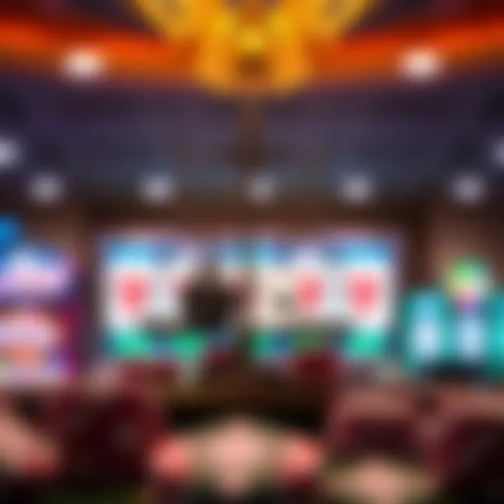 A conceptual illustration depicting responsible gaming practices with a balance scale and gaming symbols