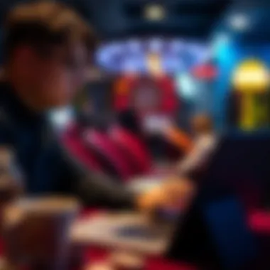 A person analyzing betting odds on a laptop