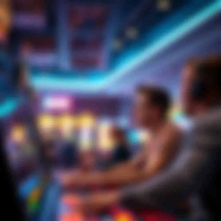 A gaming environment showing excitement and engagement