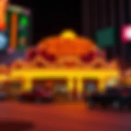 Golden Nugget Casino exterior showcasing vibrant lights