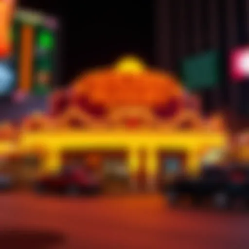 Golden Nugget Casino exterior showcasing vibrant lights
