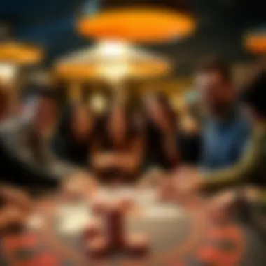 Joyful Gambling Night with Friends Group of friends enjoying a gambling night together