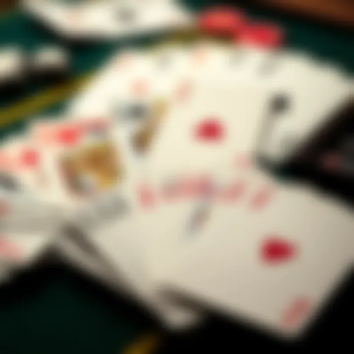 Diverse deck of cards used in various blackjack games