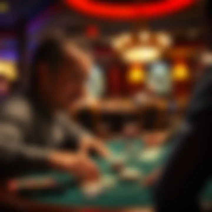 An emotional depiction of a player engaged in a thrilling game of blackjack