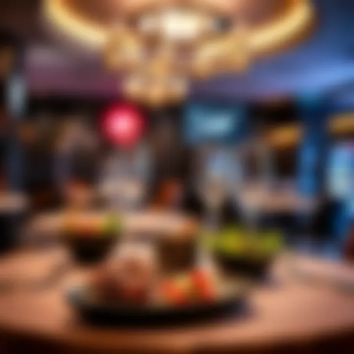 Elegant dining setting featuring a gourmet meal served