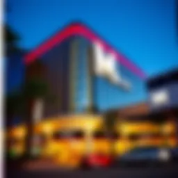 Exterior view of The M Hotel Casino showcasing its modern architecture