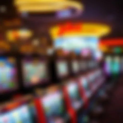 A vibrant slot machine display showcasing various themes
