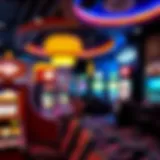 A vibrant gaming environment showcasing various game genres